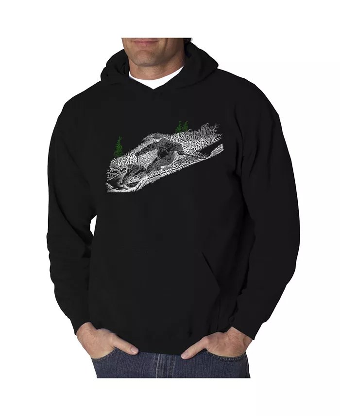 Мужской худи с принтом Word Art для катания на лыжах LA Pop Art, черный 
Мужской худи с принтом Word Art для катания на лыжах LA Pop Art, черный