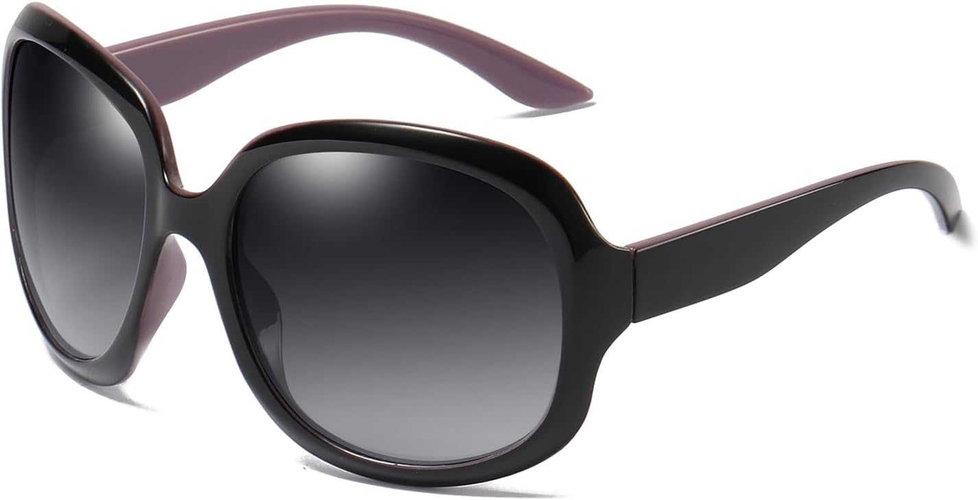 Женские поляризованные солнцезащитные очки, модные большие круглые солнцезащитные очки с антибликовым покрытием для вождения, милые женские очки в крупной оправе Azoxus, Black/Purple
Женские поляризованные солнцезащитные очки, модные большие круглые солнцезащитные очки с антибликовым покрытием для вождения, милые женские очки в крупной оправе Azoxus, Black/Purple