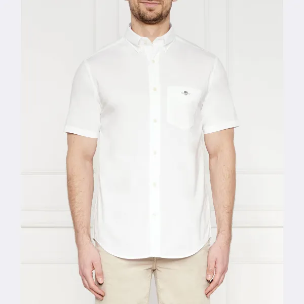 Рубашка из поплина классического кроя Gant, белый 
Рубашка из поплина классического кроя Gant, белый