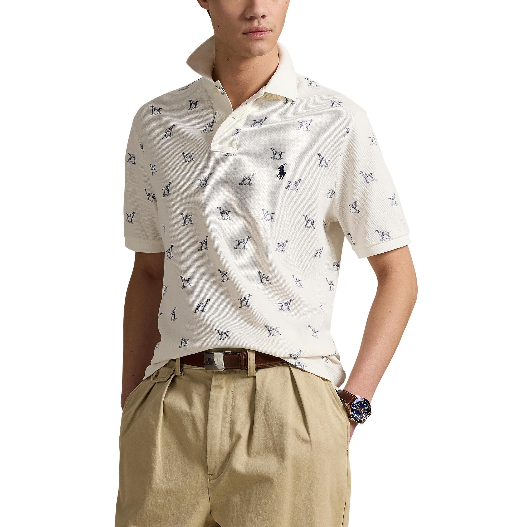 Рубашка Polo Ralph Lauren Classic Fit Dog-Print Mesh Polo Shirt, Nevis Standing Dog
Рубашка Polo Ralph Lauren Classic Fit Dog-Print Mesh Polo Shirt, Nevis Standing Dog