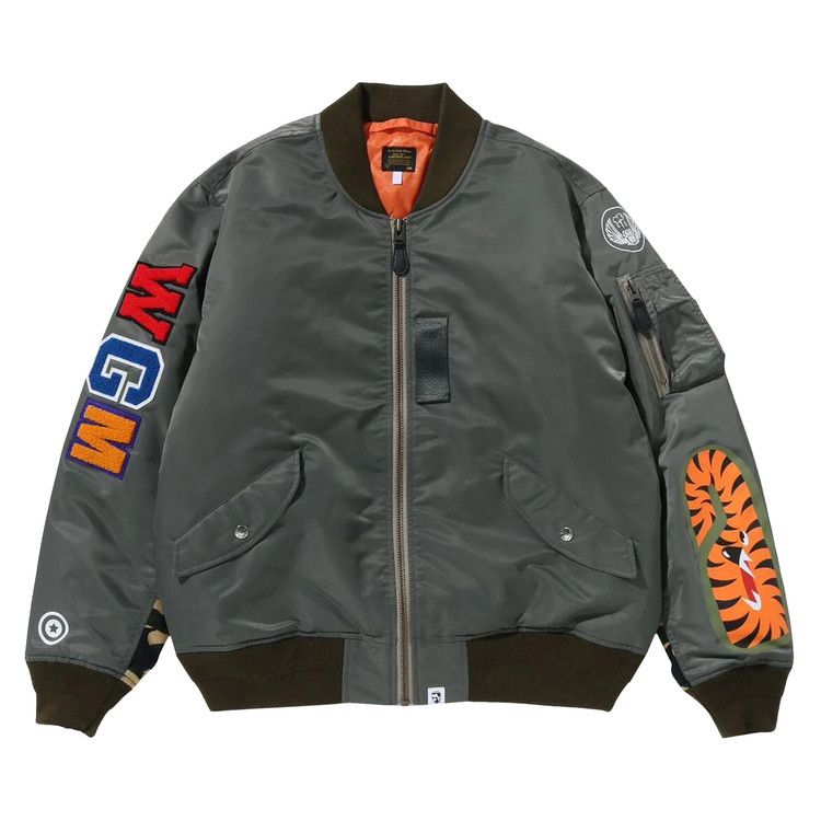 Куртка BAPE Shark MA-1 Bomber Jacket, Olive Drab
Куртка BAPE Shark MA-1 Bomber Jacket, Olive Drab
