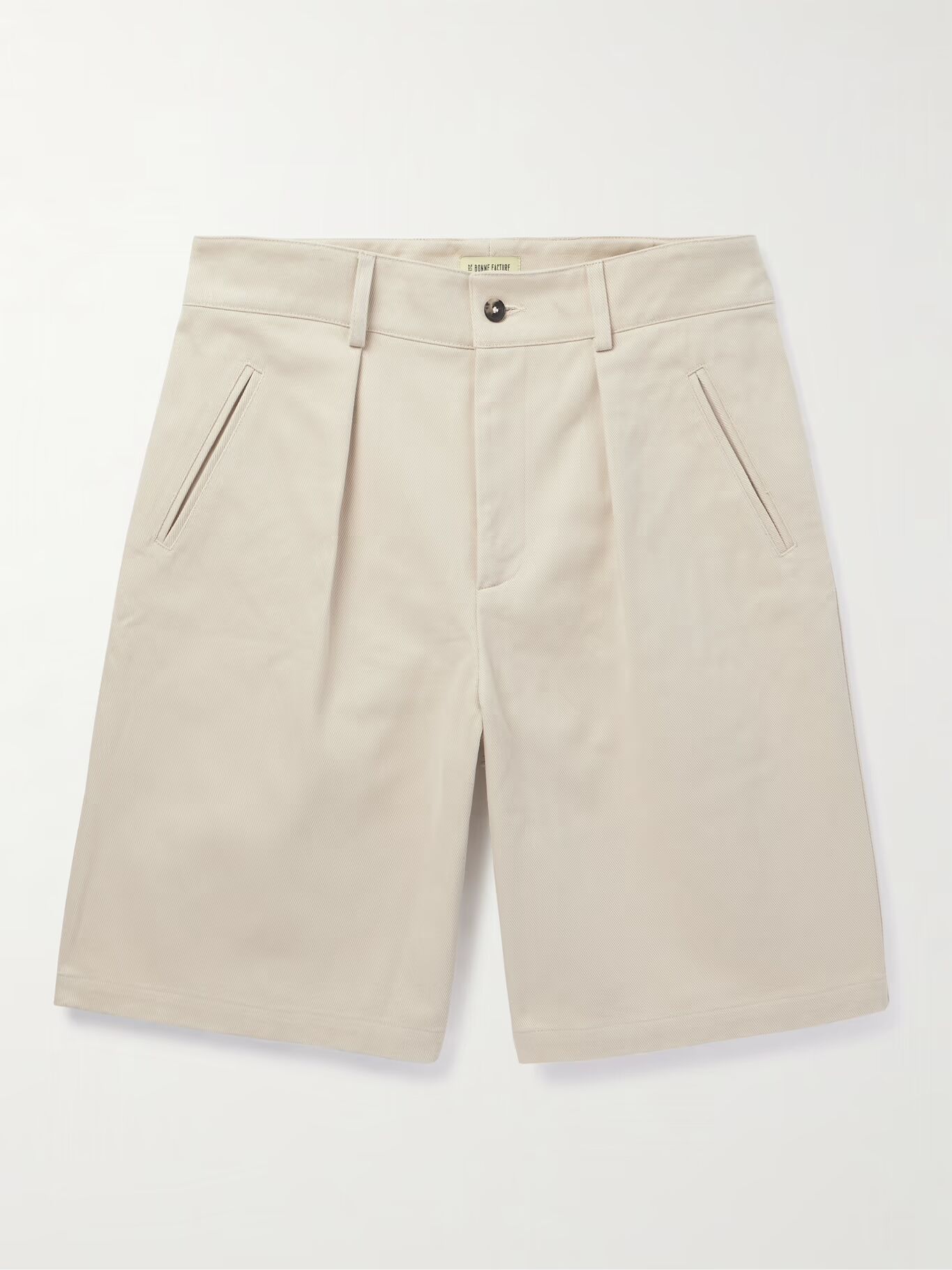Прямые плиссированные шорты из хлопка-дрилла DE BONNE FACTURE, кремовый
Прямые плиссированные шорты из хлопка-дрилла DE BONNE FACTURE, кремовый