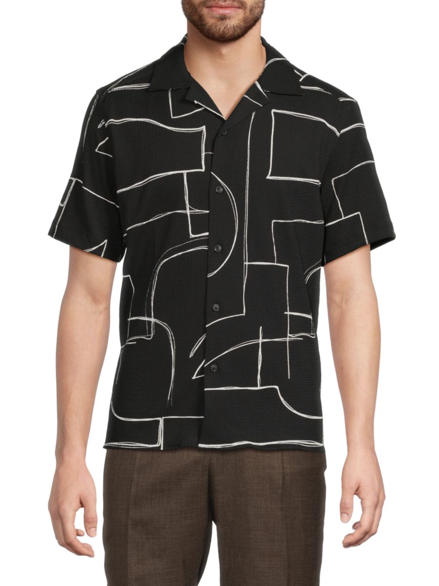 Рубашка с коротким рукавом и абстрактным принтом Luchiano Visconti, черный
Рубашка с коротким рукавом и абстрактным принтом Luchiano Visconti, черный