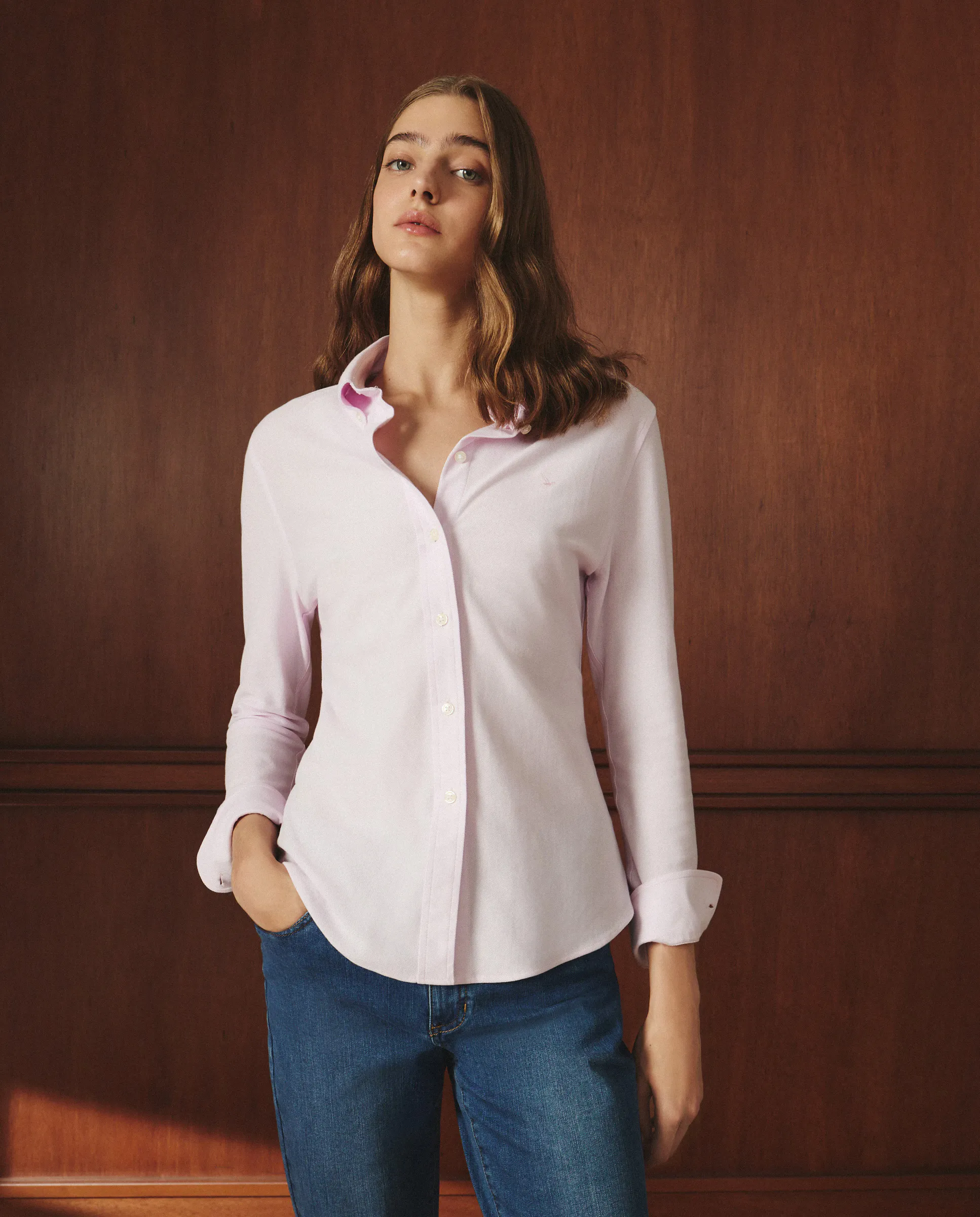 Женская однотонная рубашка с длинным рукавом Lloyd's, цвет 200 Rosa
Женская однотонная рубашка с длинным рукавом Lloyd's, цвет 200 Rosa