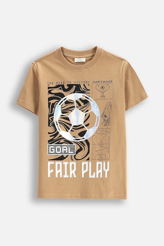 Детская хлопковая футболка Coccodrillo, бежевый
Детская хлопковая футболка Coccodrillo, бежевый