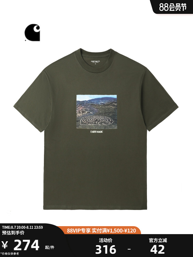 Футболка мужская Carhartt WIP с узором, зеленый
Футболка мужская Carhartt WIP с узором, зеленый