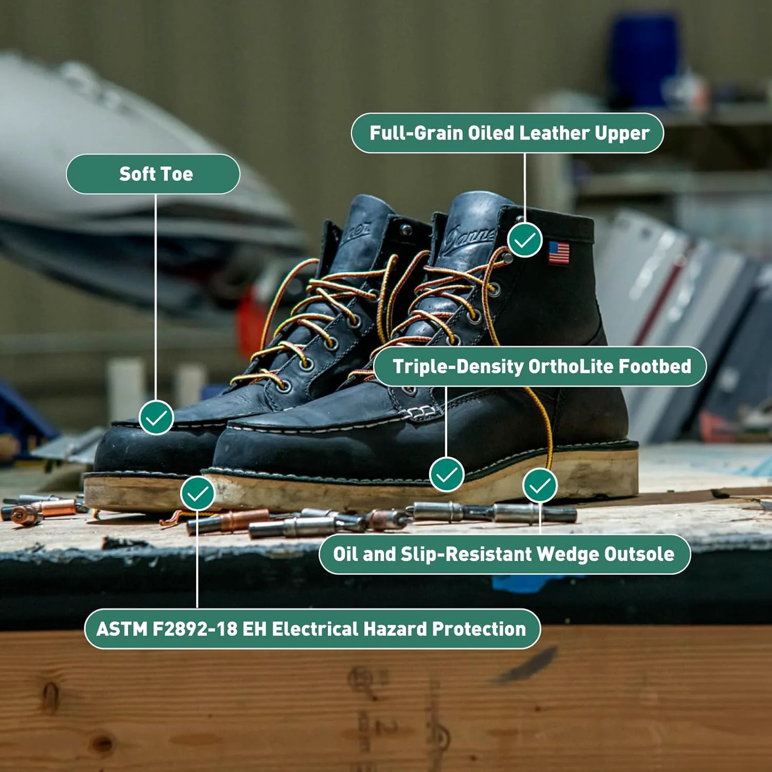 Мужские рабочие ботинки Danner 6” Bull Run с мок-то носком - верх из полной кожи с масляной обработкой, противоскользящая подошва клиновидной формы и стелька с трехслойной амортизацией, стойкость к электрическому току (EH), коричневый
Мужские рабочие ботинки Danner 6” Bull Run с мок-то носком - верх из полной кожи с масляной обработкой, противоскользящая подошва клиновидной формы и стелька с трехслойной амортизацией, стойкость к электрическому току (EH), коричневый