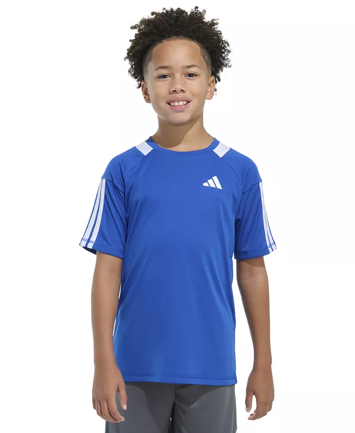 Футболка для мальчиков Big Boys Sereno с сетчатыми вставками и тремя полосками adidas, синий
Футболка для мальчиков Big Boys Sereno с сетчатыми вставками и тремя полосками adidas, синий