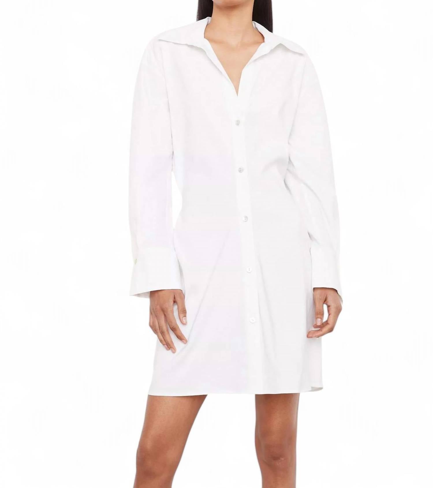 Платье-рубашка с завязками на спине в оптическом белом цвете Vince
Платье-рубашка с завязками на спине в оптическом белом цвете Vince