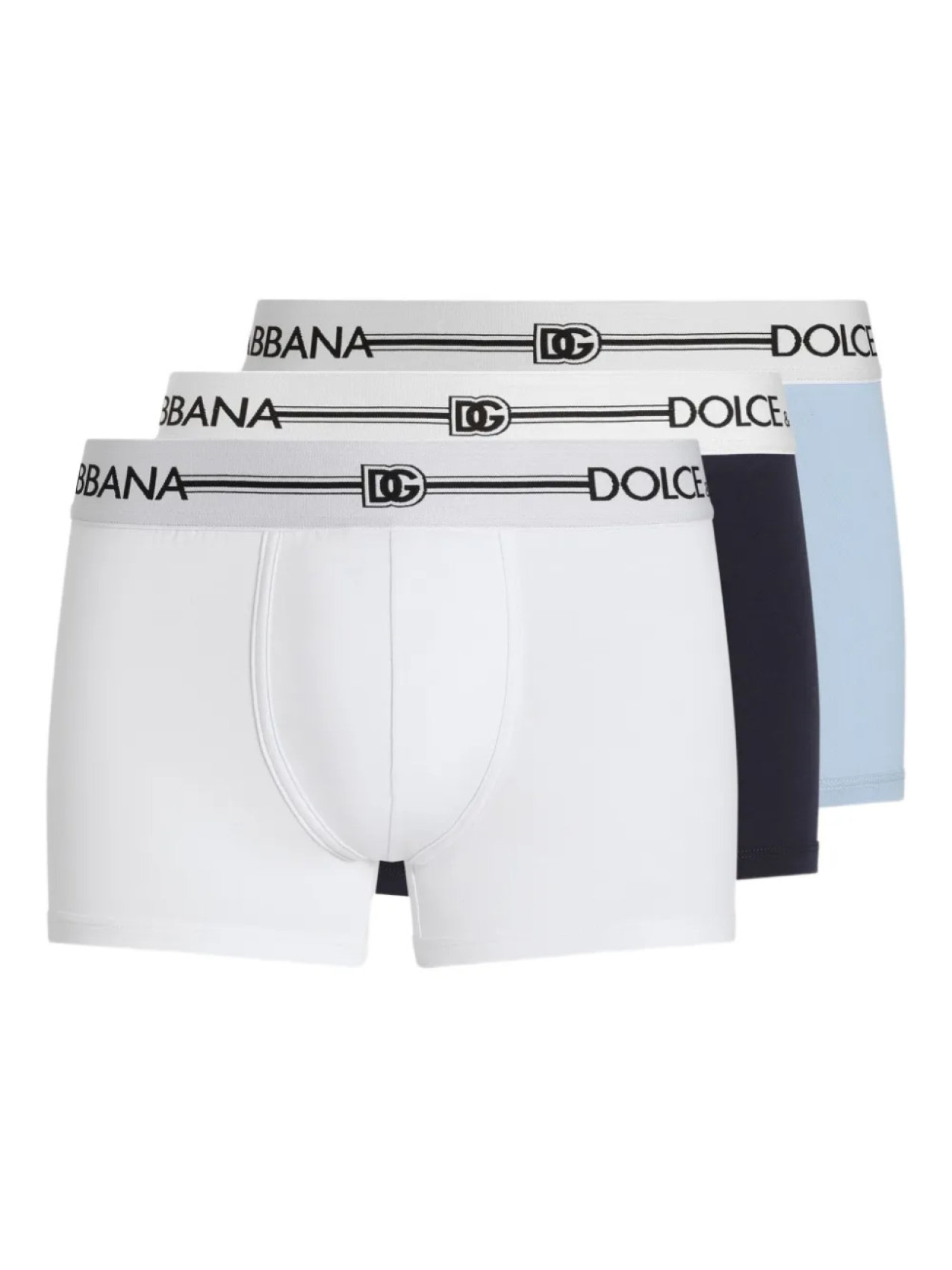 Dolce & Gabbana комплект из трех боксеров с логотипом, белый 
Dolce & Gabbana комплект из трех боксеров с логотипом, белый