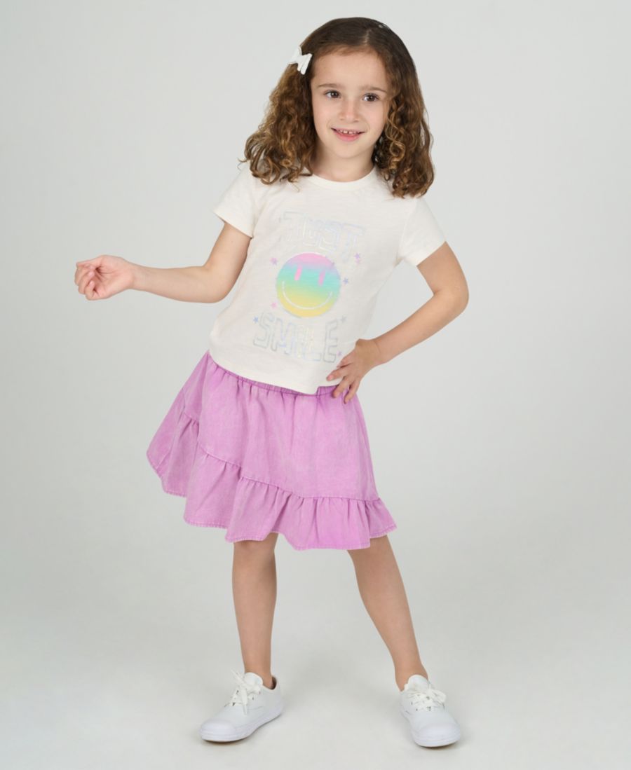 Комплект для маленьких девочек из двух предметов: футболка с круглым вырезом Just Smile и юбка-шорты Rare Editions, Purple
Комплект для маленьких девочек из двух предметов: футболка с круглым вырезом Just Smile и юбка-шорты Rare Editions, Purple