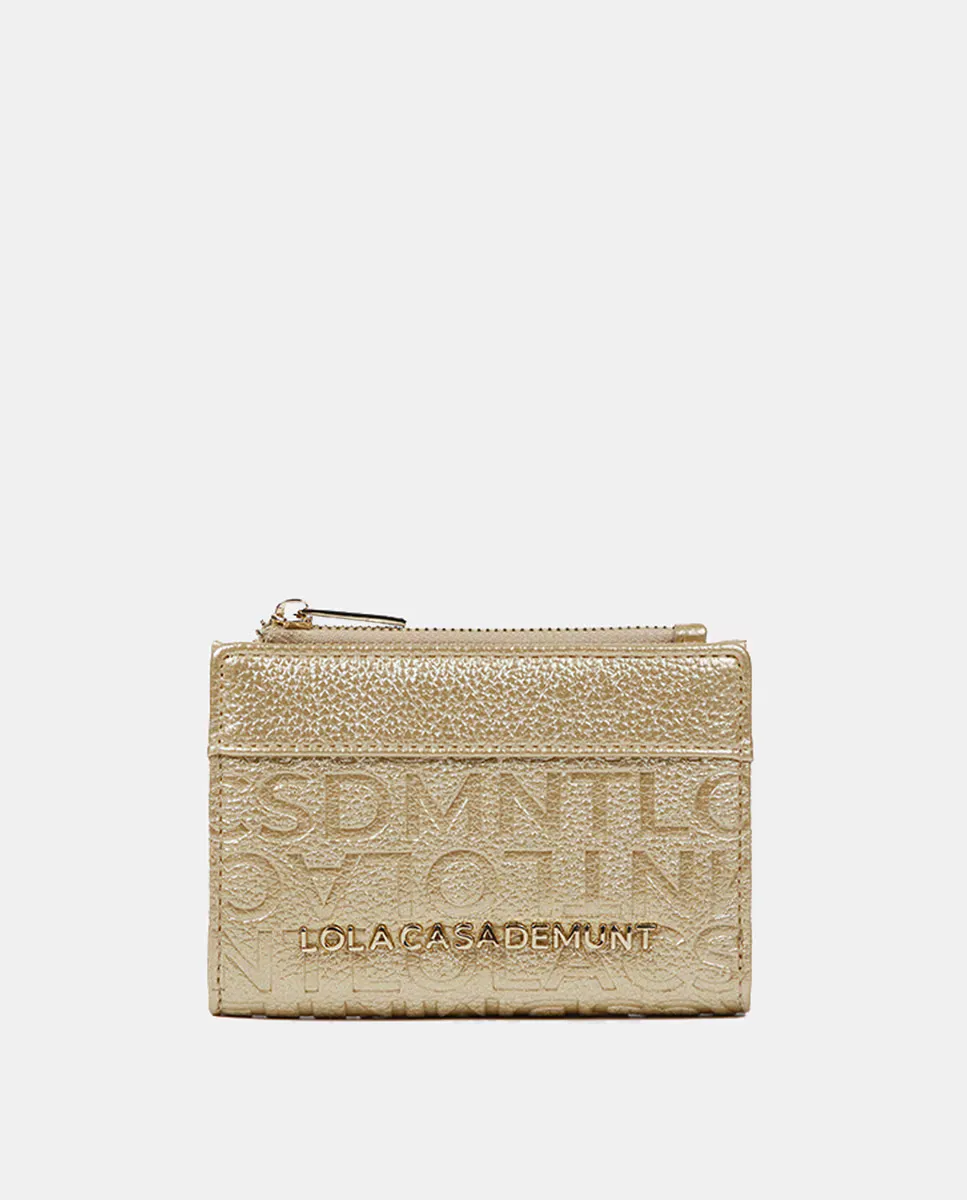 Кошелек с эффектом кожи и монограммой Lola Casademunt, золотой
Кошелек с эффектом кожи и монограммой Lola Casademunt, золотой