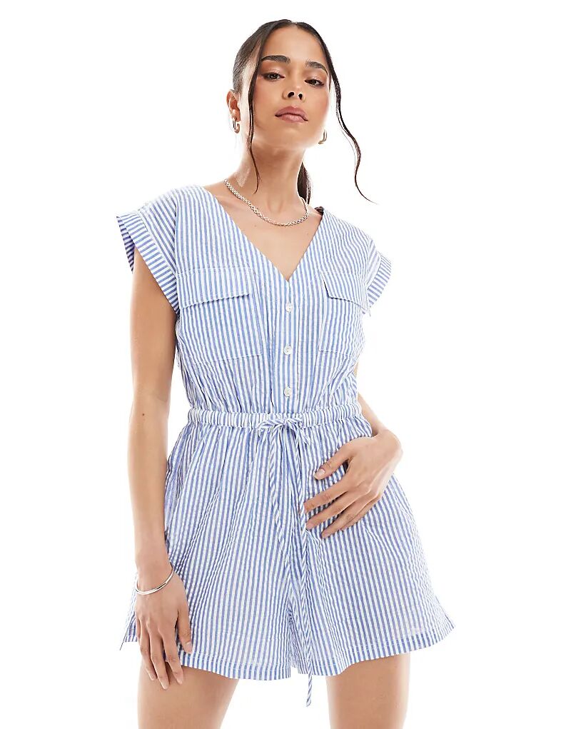 Полосатый комбинезон Wednesday's Girl синего цвета
Полосатый комбинезон Wednesday's Girl синего цвета