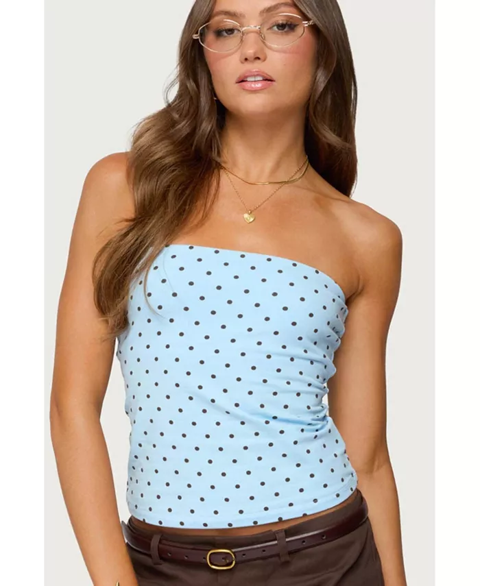 Женский топ-бюстгальтер в горошек с вшитым бюстгальтером Edikted, синий
Женский топ-бюстгальтер в горошек с вшитым бюстгальтером Edikted, синий