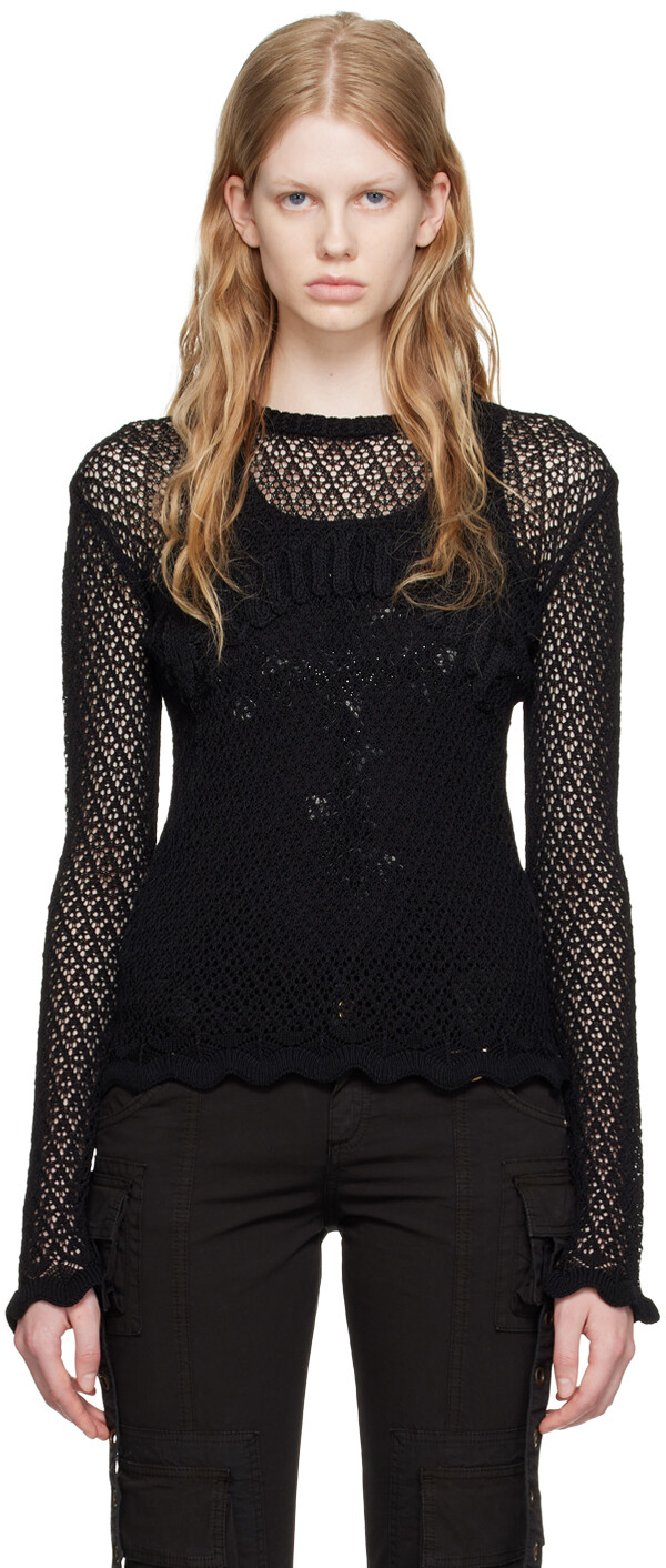 Черный свитер с аппликацией Blumarine
Черный свитер с аппликацией Blumarine