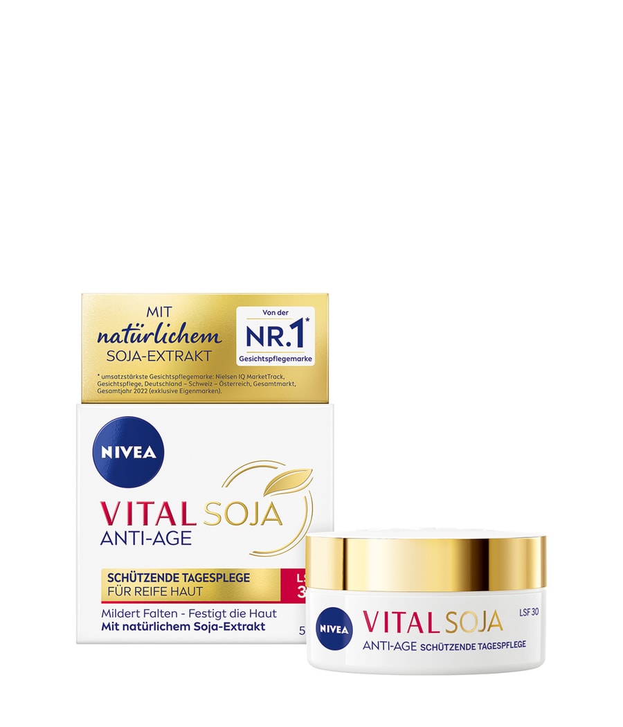 Дневной крем NIVEA VITAL Soja Schützende Tagespflege LSF 30, 50 ml
Дневной крем NIVEA VITAL Soja Schützende Tagespflege LSF 30, 50 ml