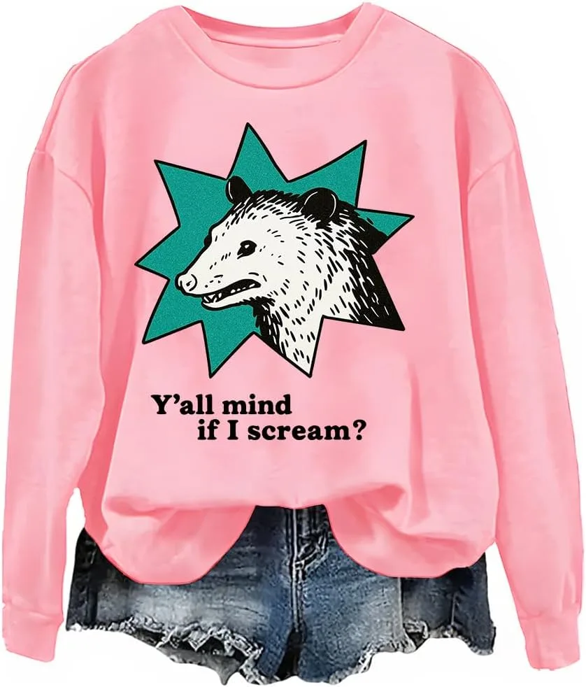 Толстовка Y'all Mind If I Scream с принтом Possum woati
Толстовка Y'all Mind If I Scream с принтом Possum woati