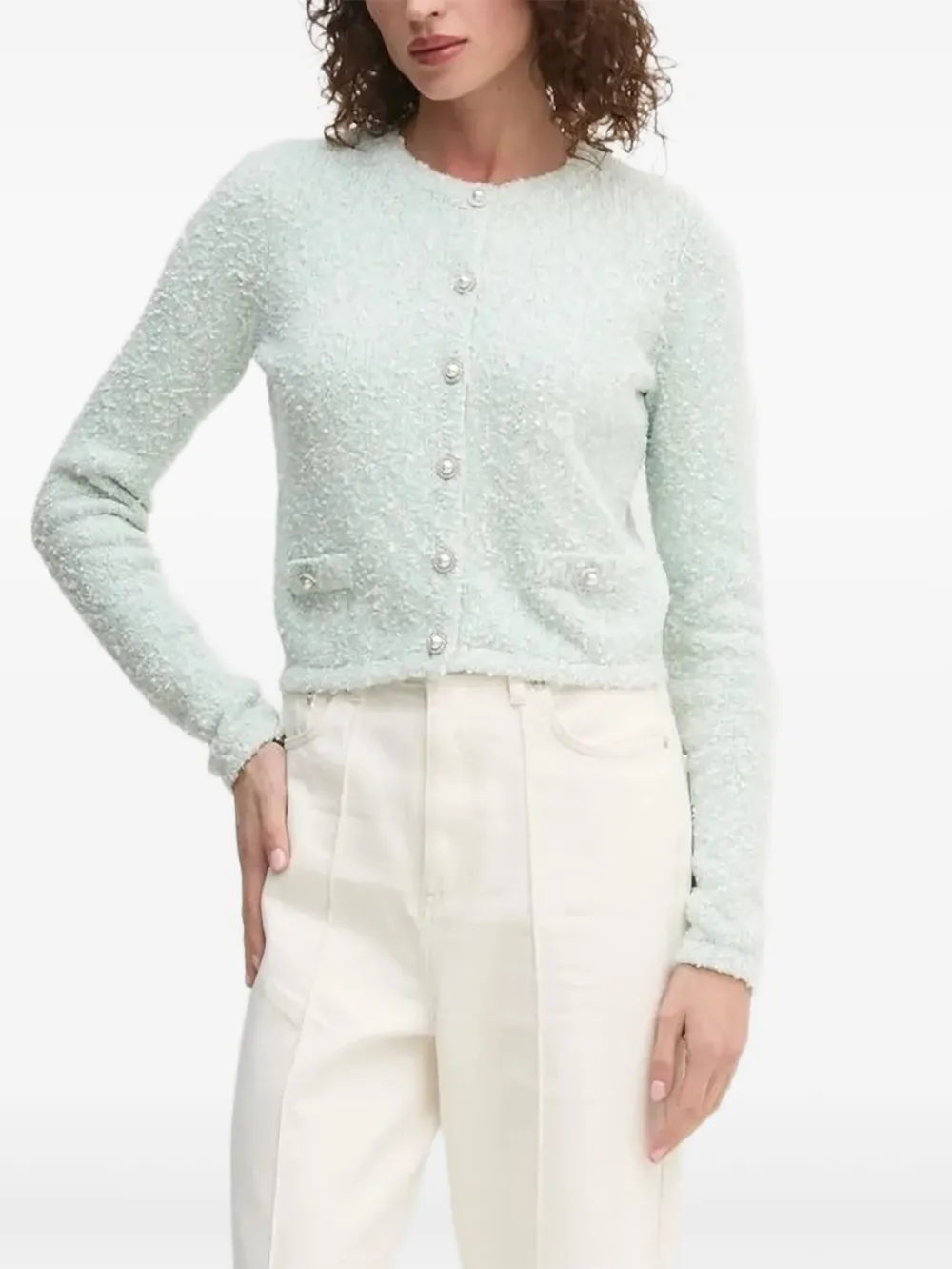 Кардиган из букле на пуговицах GUESS USA, зеленый
Кардиган из букле на пуговицах GUESS USA, зеленый