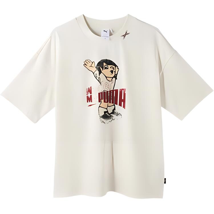 Футболка унисекс белая Puma, белый 
Футболка унисекс белая Puma, белый