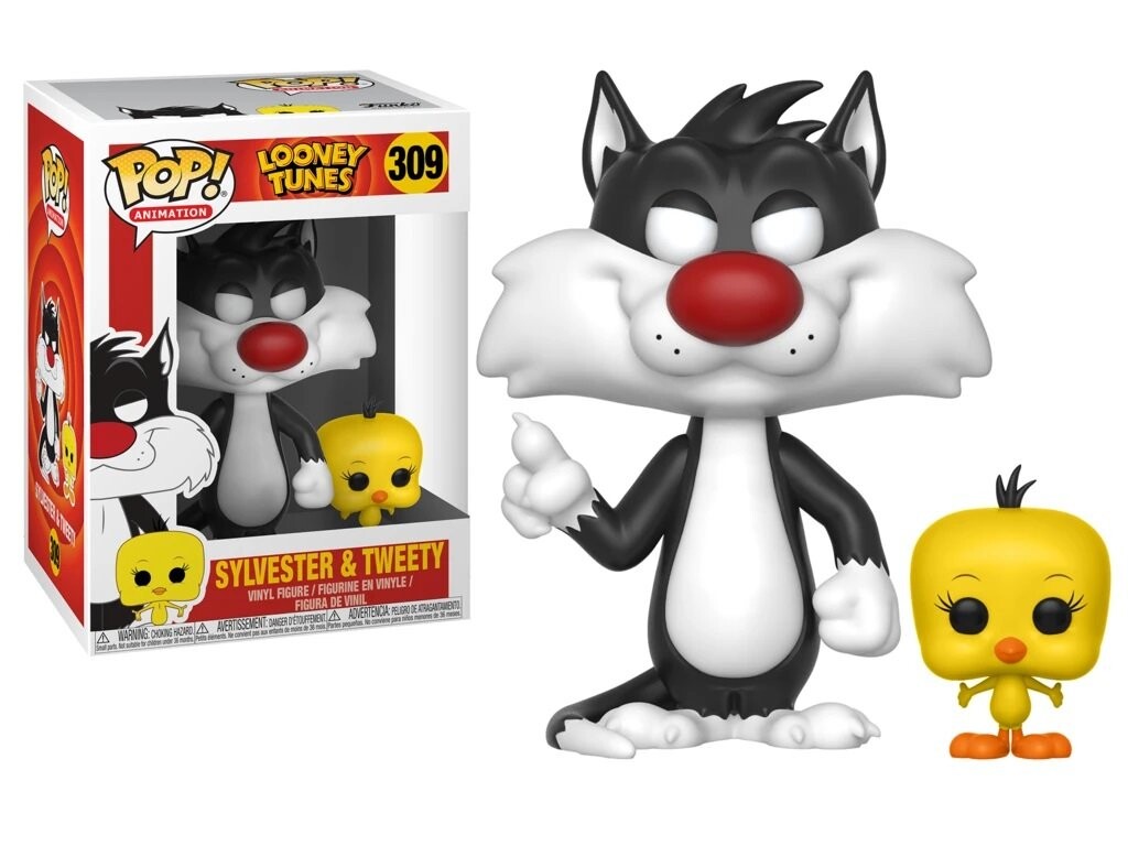 Funko POP! Анимация, коллекционная фигурка, Looney Tunes, Sylvester&Tweety, 309
Funko POP! Анимация, коллекционная фигурка, Looney Tunes, Sylvester&Tweety, 309