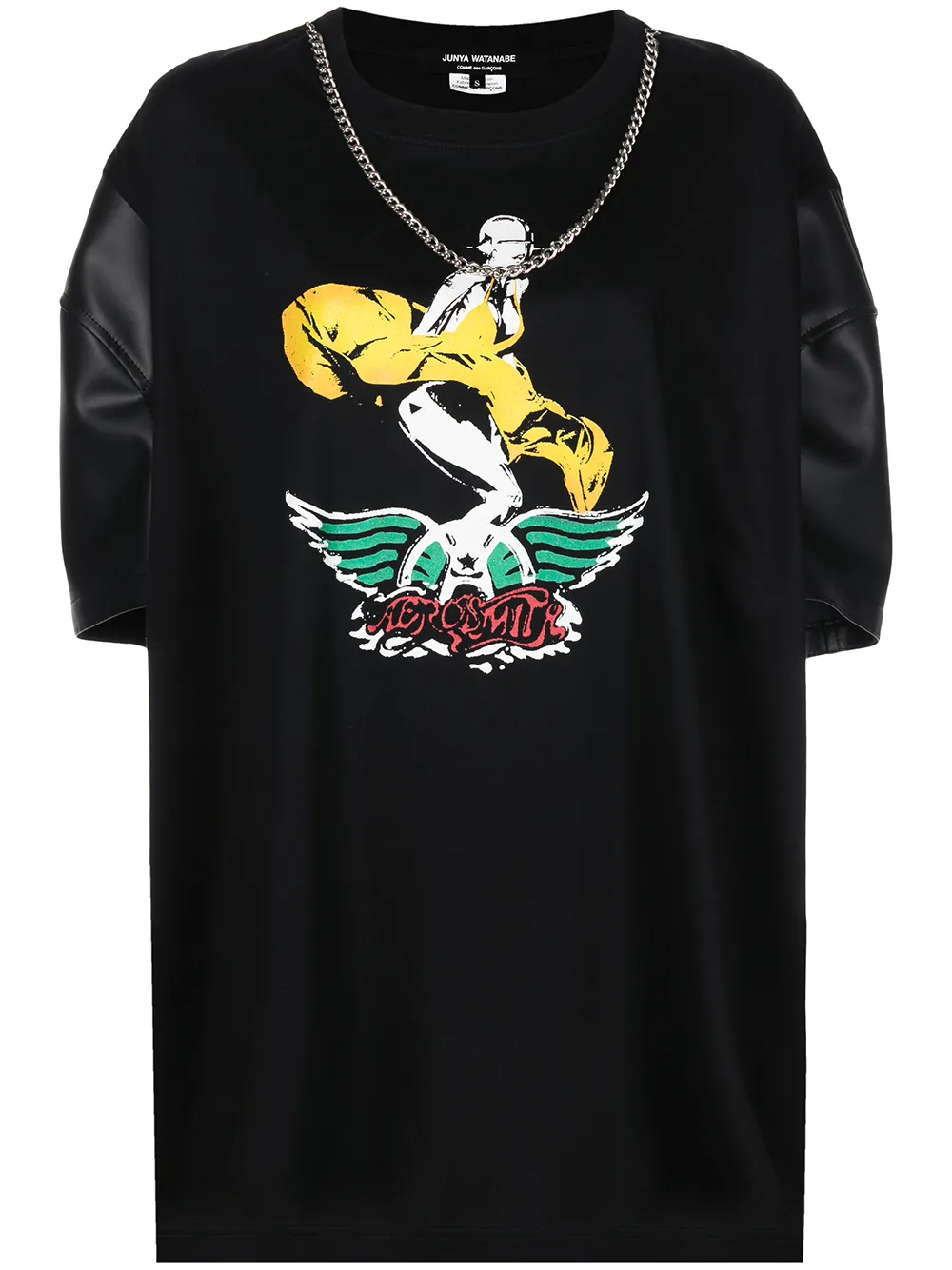 Футболка с контрастными рукавами и принтом Junya Watanabe, черный
Футболка с контрастными рукавами и принтом Junya Watanabe, черный