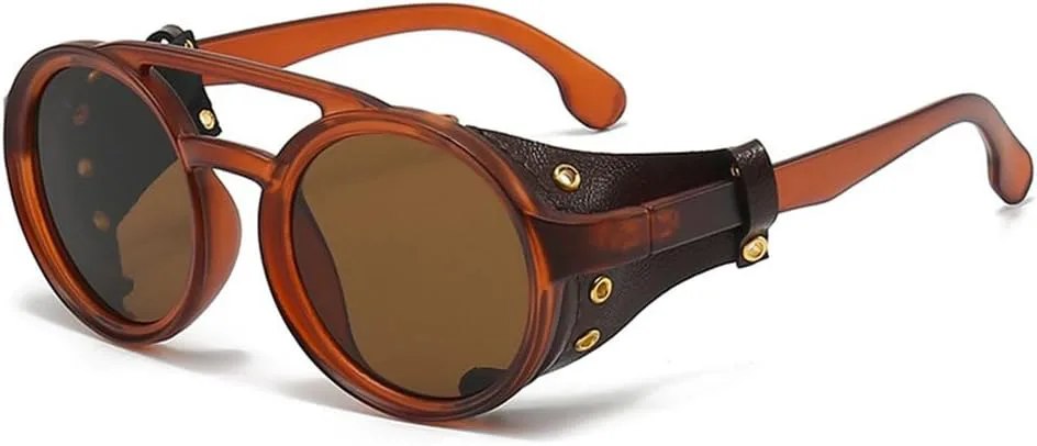 Мужские солнцезащитные очки для женщин, роскошные круглые очки в стиле стимпанк с кожаной отделкой, винтажные, с защитой от УФ-излучения UV400 LJTJTAV, Tea
Мужские солнцезащитные очки для женщин, роскошные круглые очки в стиле стимпанк с кожаной отделкой, винтажные, с защитой от УФ-излучения UV400 LJTJTAV, Tea