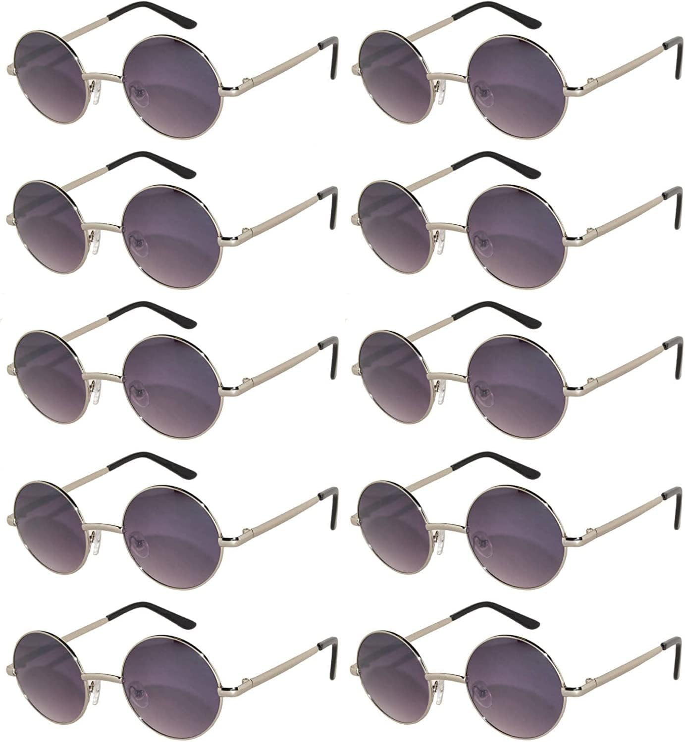 OWL, набор из 10 круглых солнцезащитных очков в стиле ретро-винтаж с прозрачными, тонированными и зеркальными линзами 43 и 56 мм, металлическая оправа, Silver Mirror/Silver
OWL, набор из 10 круглых солнцезащитных очков в стиле ретро-винтаж с прозрачными, тонированными и зеркальными линзами 43 и 56 мм, металлическая оправа, Silver Mirror/Silver