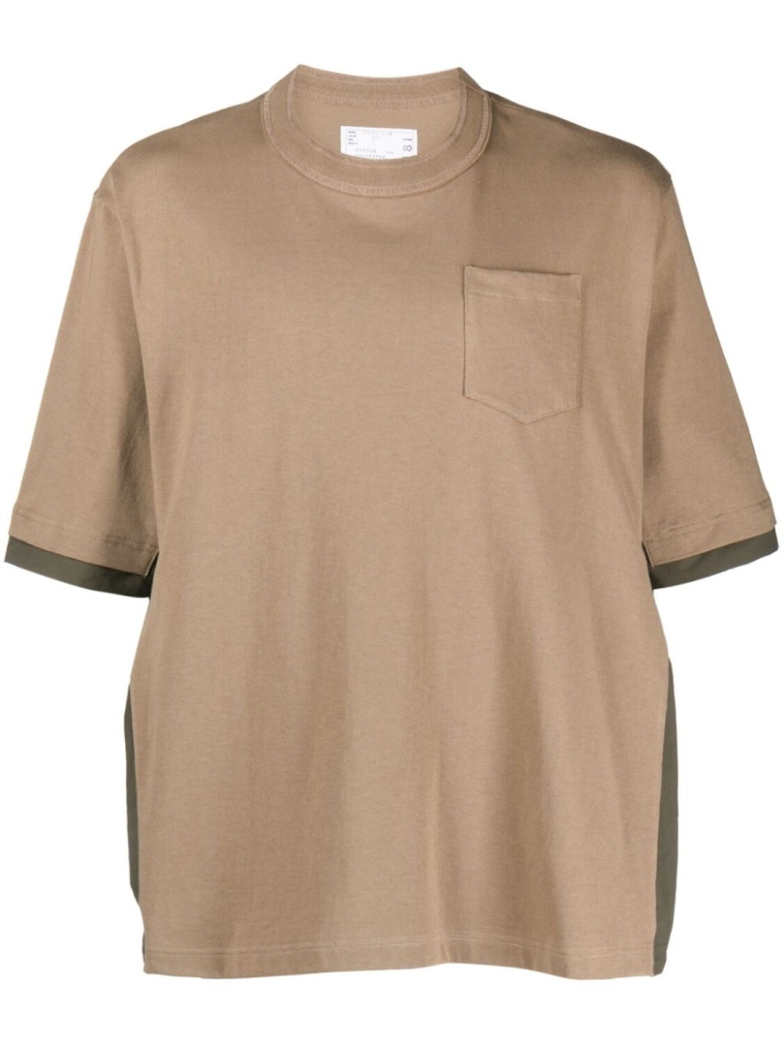 sacai футболка в стиле колор-блок, коричневый
sacai футболка в стиле колор-блок, коричневый