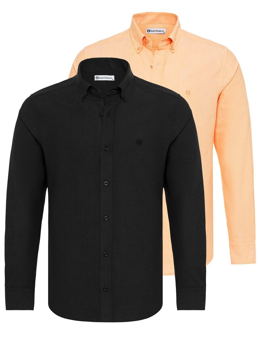 Повседневная рубашка Dandalo Regular fit Button Up Shirt, цвет pastel orange/black
Повседневная рубашка Dandalo Regular fit Button Up Shirt, цвет pastel orange/black