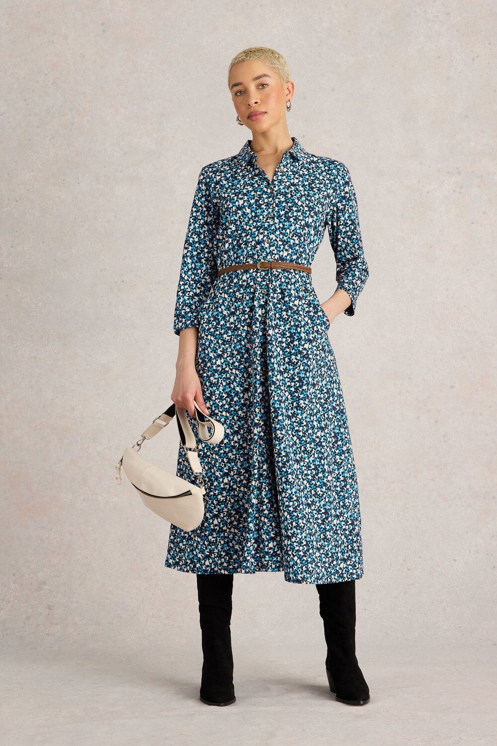 Платье рубашка из джерси Rua White Stuff, синий
Платье рубашка из джерси Rua White Stuff, синий