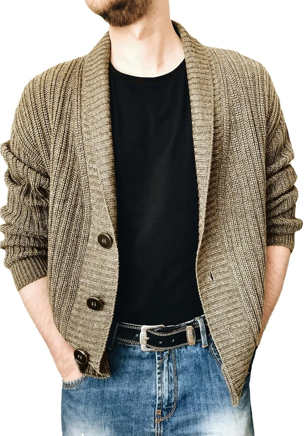 Мужской кардиган tuduoms с воротником-шалью и цветными блоками
Мужской кардиган tuduoms с воротником-шалью и цветными блоками