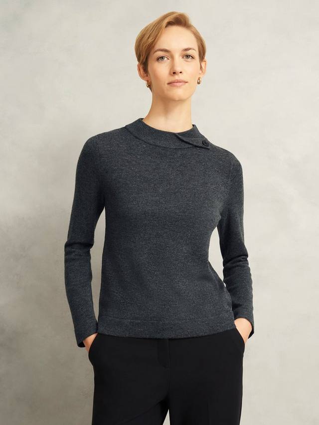 Талия свитер из шерсти со складками и пуговицами на воротнике Hobbs, Grey
Талия свитер из шерсти со складками и пуговицами на воротнике Hobbs, Grey