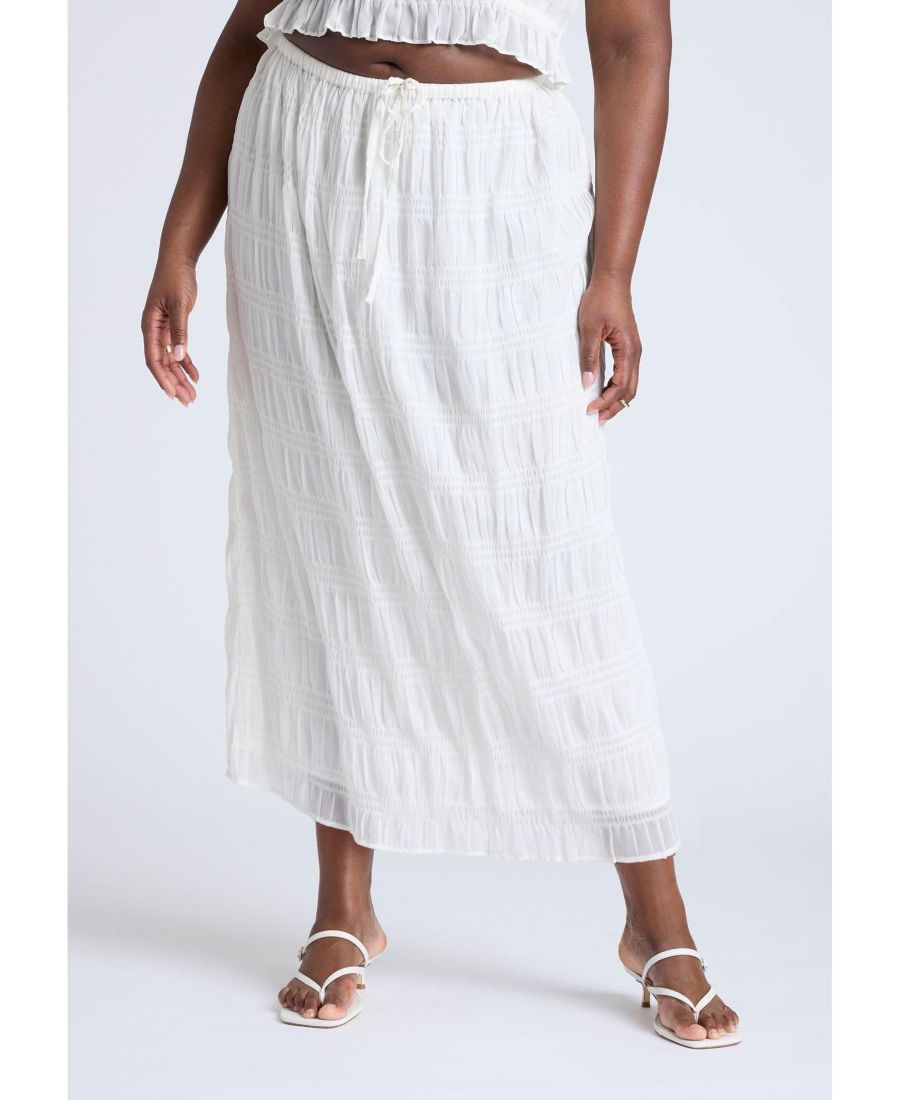 Женская макси-юбка большого размера с многослойной сборкой ELOQUII, Jet stream
Женская макси-юбка большого размера с многослойной сборкой ELOQUII, Jet stream