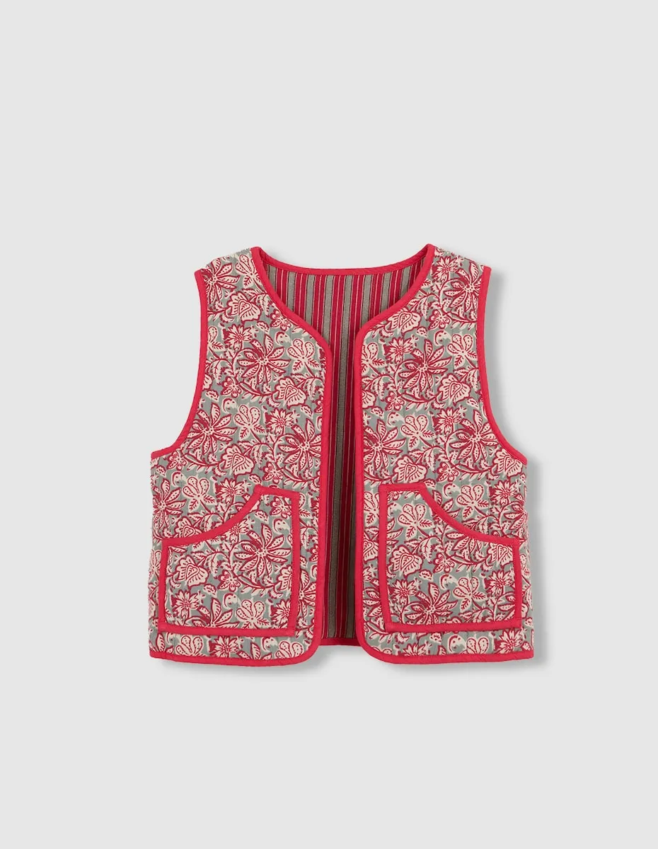 Двусторонний стеганый жилет для девочки Gocco, темно-зеленый
Двусторонний стеганый жилет для девочки Gocco, темно-зеленый