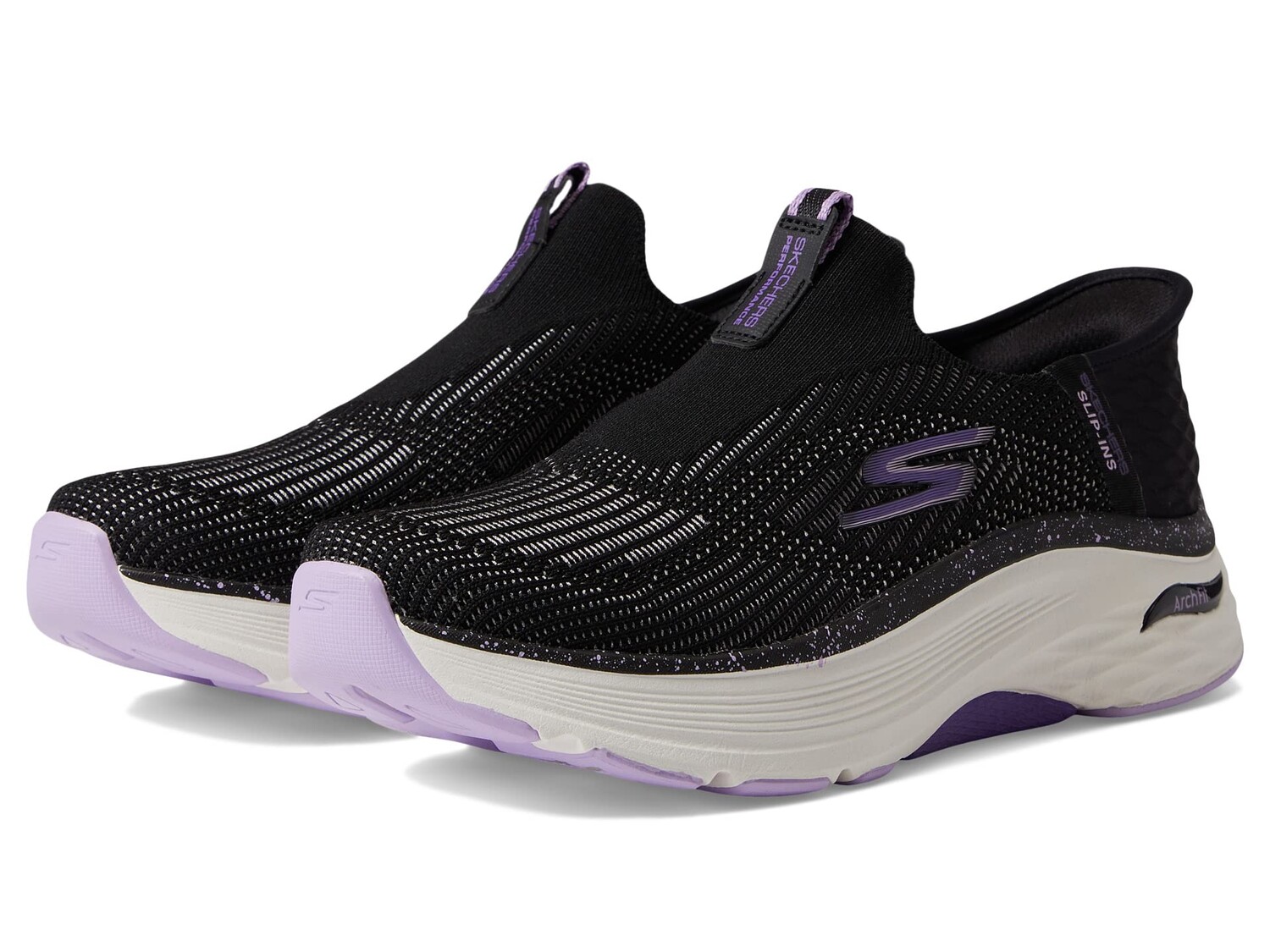 Кроссовки SKECHERS Max Cushioning Arch Fit Fluidity Hands Free Slip-Ins, черный/фиолетовый
Кроссовки SKECHERS Max Cushioning Arch Fit Fluidity Hands Free Slip-Ins, черный/фиолетовый