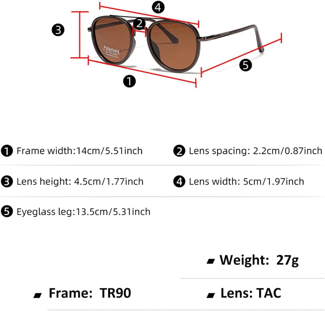 Солнцезащитные очки с двойной перемычкой, круглые, металлические, унисекс, поляризованные, TR90, солнцезащитные очки для вождения weiyuchen, Black Grey Frame
Солнцезащитные очки с двойной перемычкой, круглые, металлические, унисекс, поляризованные, TR90, солнцезащитные очки для вождения weiyuchen, Black Grey Frame