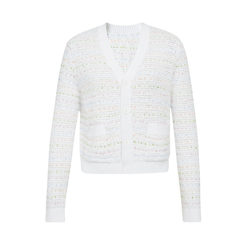 Кардиган вязаный Deep Breath с цветными блоками, белый
Кардиган вязаный Deep Breath с цветными блоками, белый