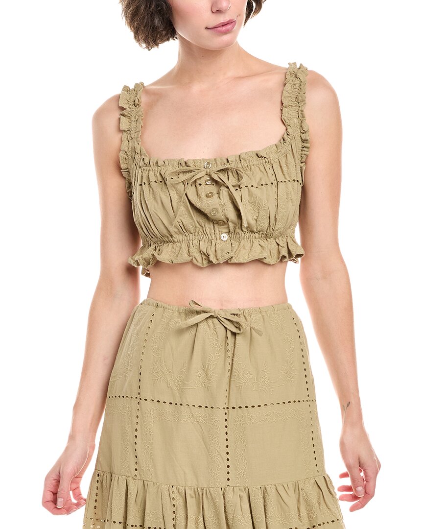 WeWoreWhat Кроп-топ с рюшами, бежевый
WeWoreWhat Кроп-топ с рюшами, бежевый