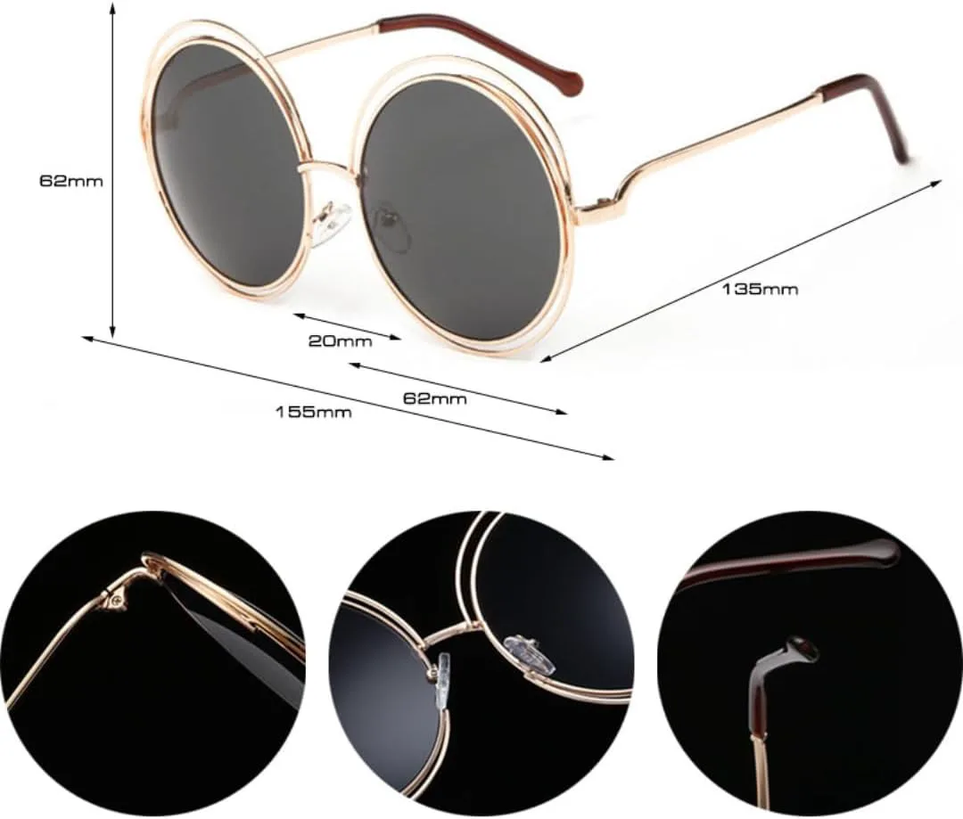 Винтажные большие круглые солнцезащитные очки для женщин, оправа из сплава с полым профилем, модные солнцезащитные очки с защитой от УФ-излучения UV400 UUPTTPL, 3
Винтажные большие круглые солнцезащитные очки для женщин, оправа из сплава с полым профилем, модные солнцезащитные очки с защитой от УФ-излучения UV400 UUPTTPL, 3
