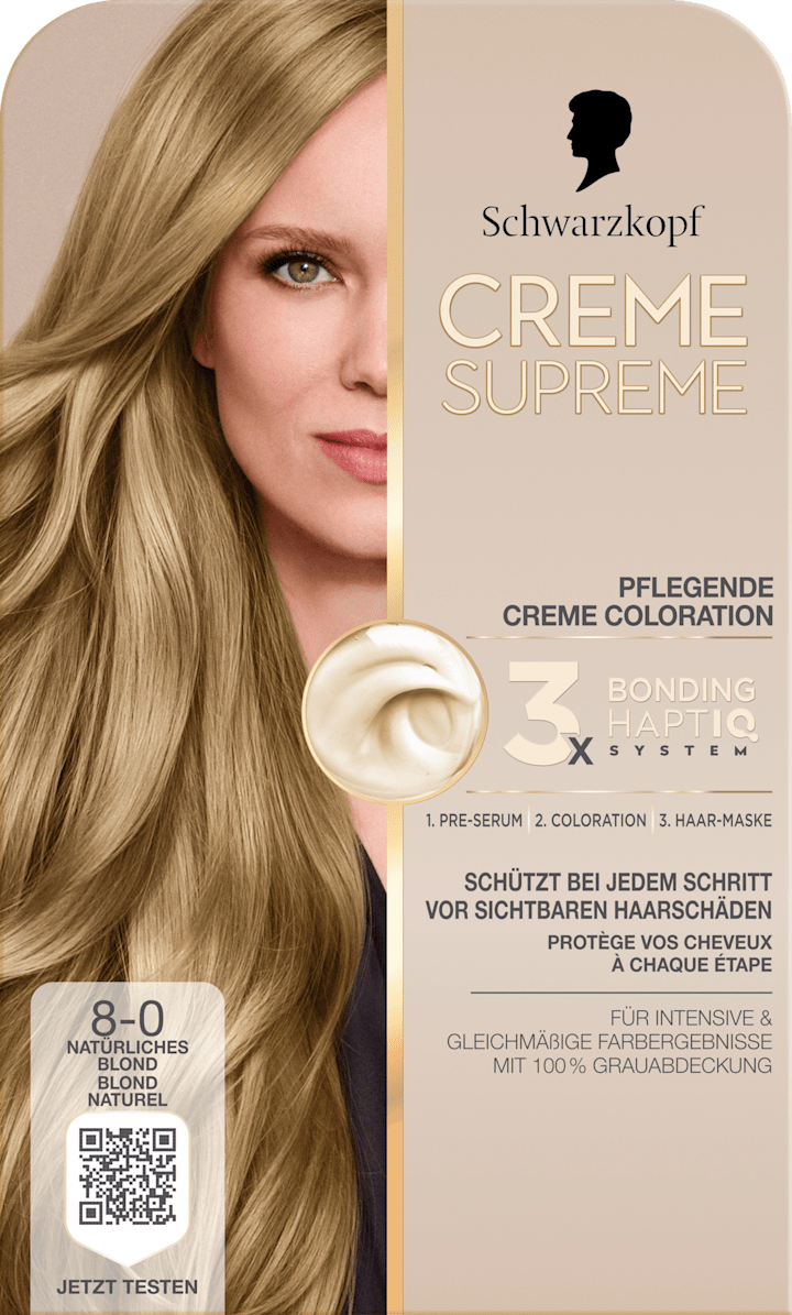 Краска для волос Schwarzkopf CREME SUPREME Haarfarbe 8-0 Natürliches Blond, 1 St
Краска для волос Schwarzkopf CREME SUPREME Haarfarbe 8-0 Natürliches Blond, 1 St