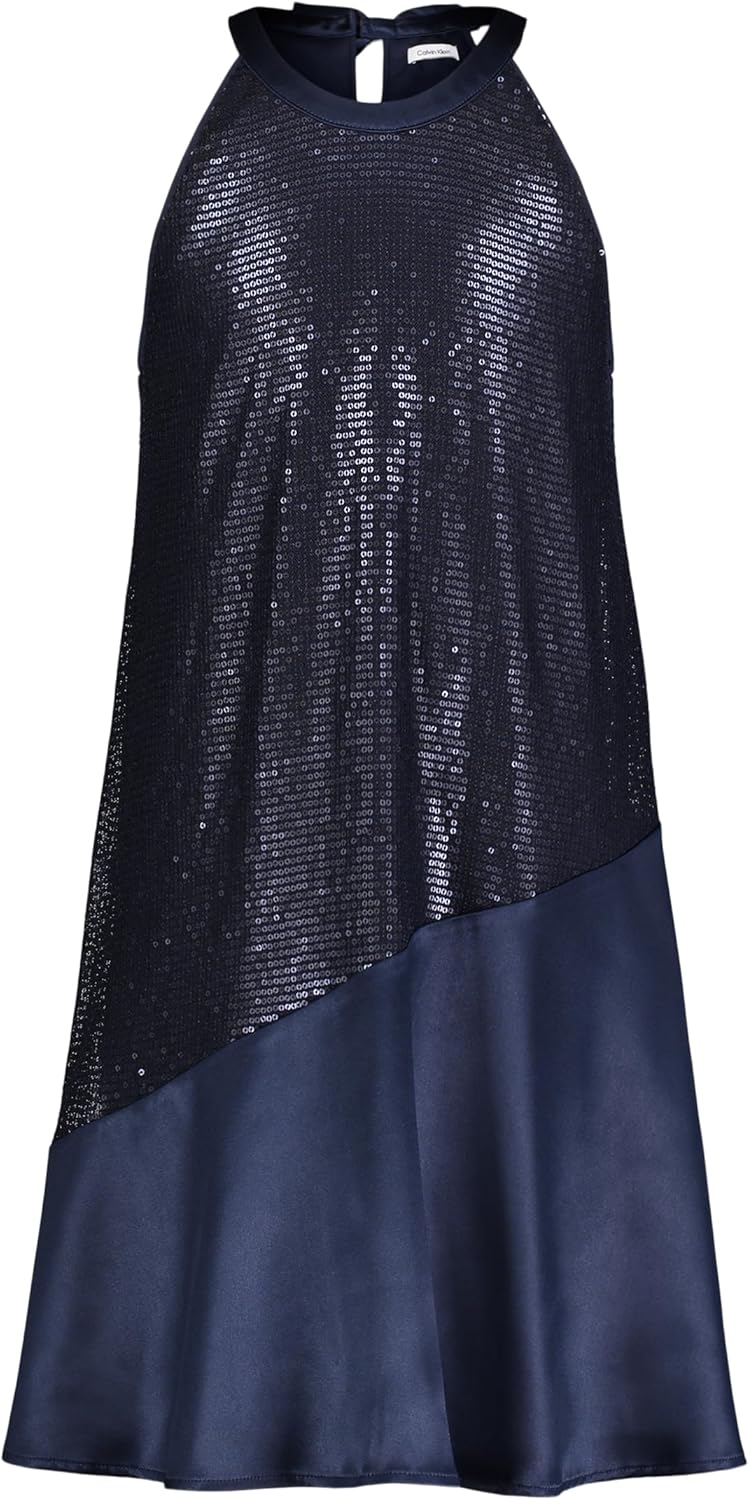 Платье для вечеринки без рукавов Calvin Klein для девочек, облегающий силуэт, круглый вырез и застежка-молния сзади, Navy Sequin
Платье для вечеринки без рукавов Calvin Klein для девочек, облегающий силуэт, круглый вырез и застежка-молния сзади, Navy Sequin
