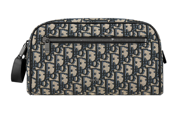 DIOR Косой жаккард с зернистой телячьей кожей Дорожная косметичка Мужская бежевая и черная
DIOR Косой жаккард с зернистой телячьей кожей Дорожная косметичка Мужская бежевая и черная