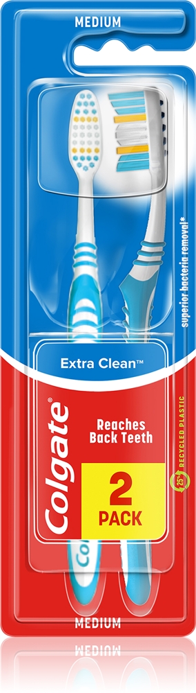 Зубные щетки средней жесткости Extra Clean Colgate, 2 шт
Зубные щетки средней жесткости Extra Clean Colgate, 2 шт