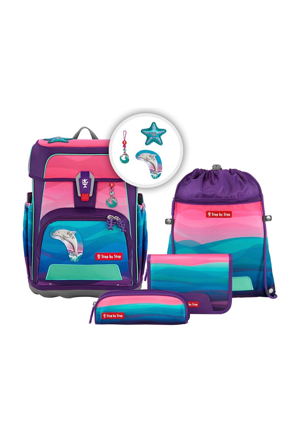 Набор школьных сумок, 5 штук Step by Step, цвет Dolphin Lana
Набор школьных сумок, 5 штук Step by Step, цвет Dolphin Lana