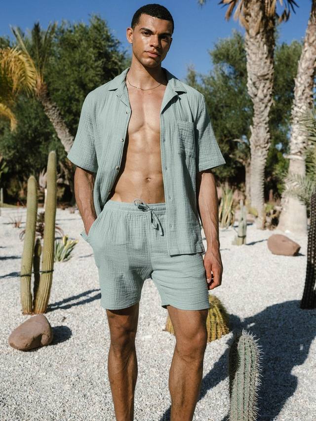 Хлопковая рубашка с коротким рукавом Chelsea Peers, Khaki
Хлопковая рубашка с коротким рукавом Chelsea Peers, Khaki