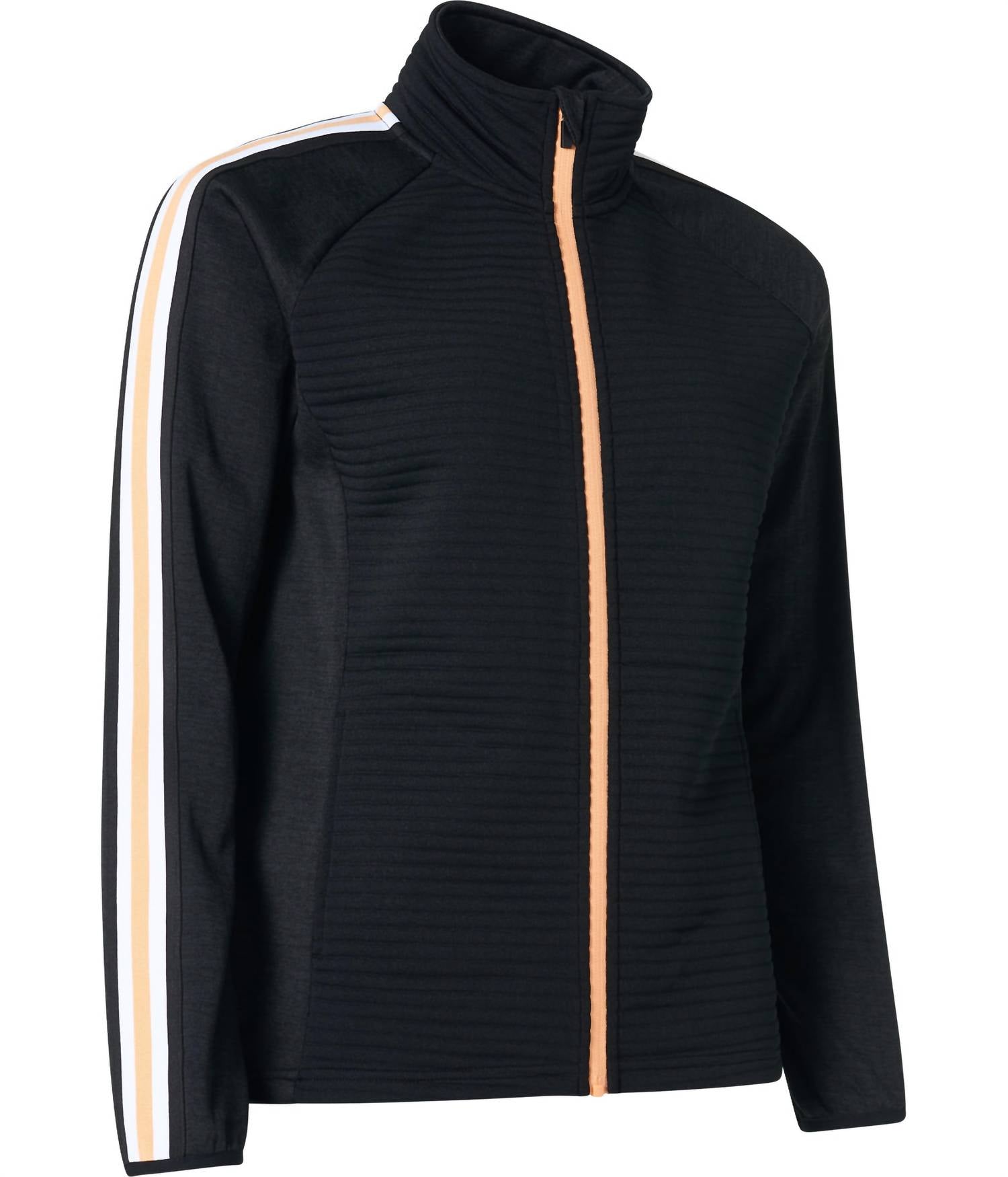 Женский кардиган Turnberry с 3D-полоской и застежкой-молнией черного цвета Abacus Sportswear US
Женский кардиган Turnberry с 3D-полоской и застежкой-молнией черного цвета Abacus Sportswear US