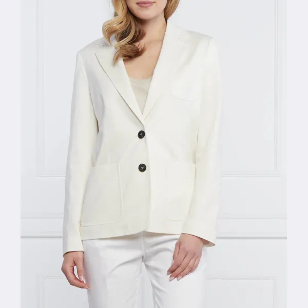 Элегантная куртка классического кроя с добавлением белья Peserico, белый
Элегантная куртка классического кроя с добавлением белья Peserico, белый