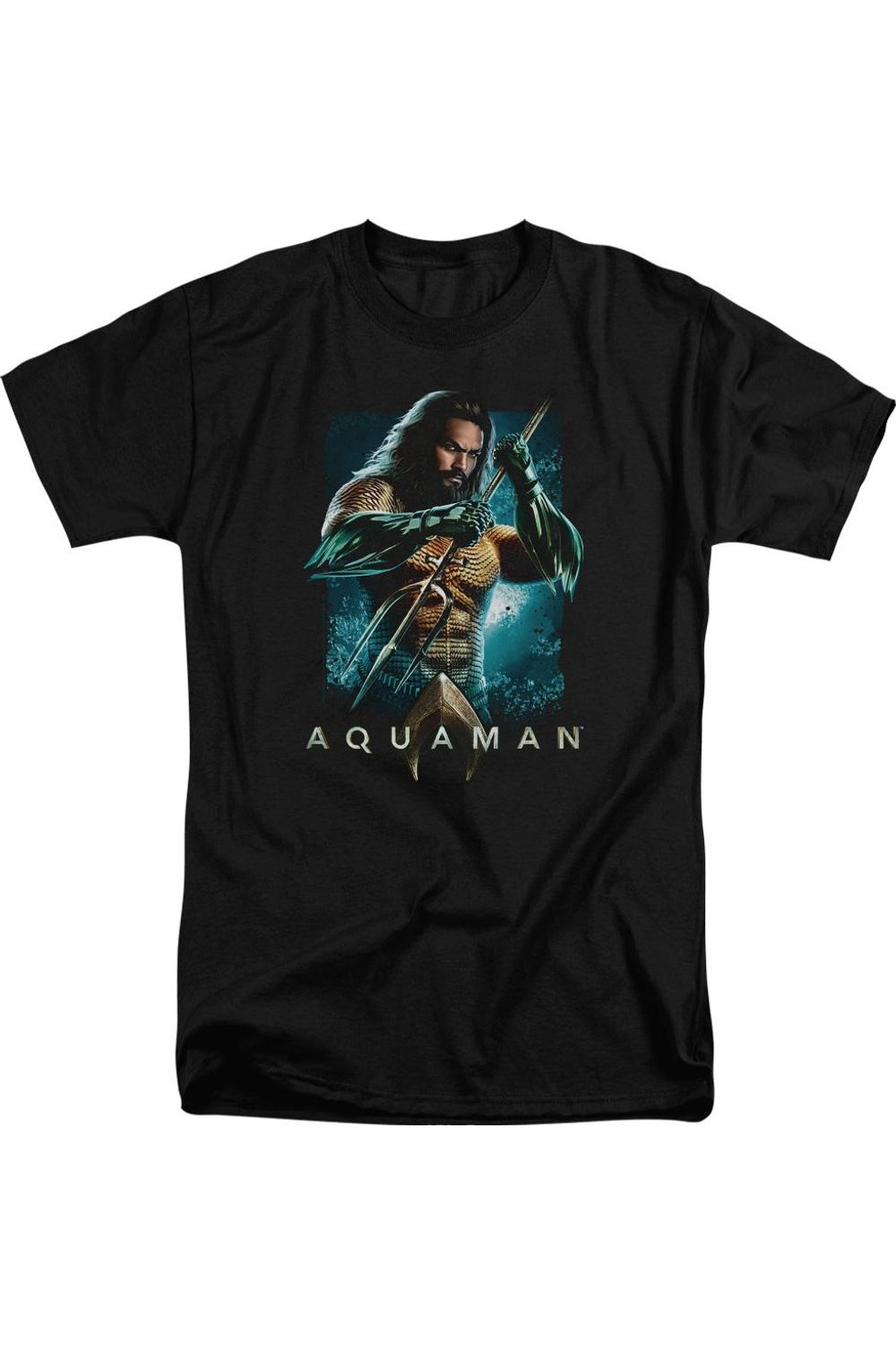 Футболка с коротким рукавом и трезубцем из фильма «Аквамен» для взрослых Aquaman Movie, черный
Футболка с коротким рукавом и трезубцем из фильма «Аквамен» для взрослых Aquaman Movie, черный
