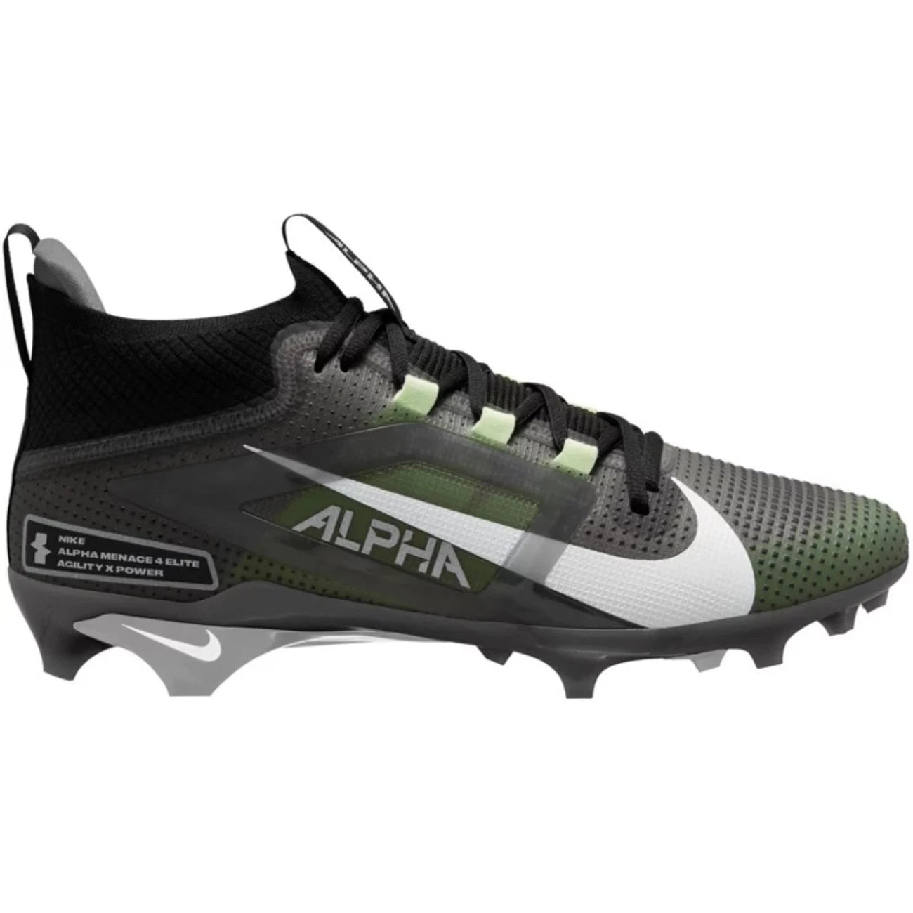 Мужские футбольные бутсы Nike Alpha Menace Elite 4, черные, дымчатые, серые и белые, NIN928
Мужские футбольные бутсы Nike Alpha Menace Elite 4, черные, дымчатые, серые и белые, NIN928