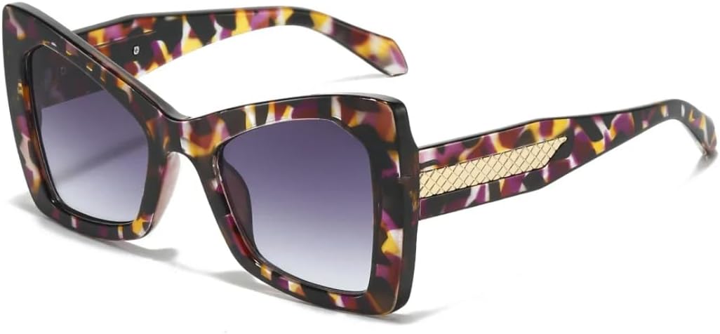 Большие двухцветные солнцезащитные очки для женщин и мужчин в стиле ретро с градиентными линзами и защитой от УФ-излучения UV400 (фиолетовый, леопардовый, серый) TVTBBVV, Purple Leopard Gray
Большие двухцветные солнцезащитные очки для женщин и мужчин в стиле ретро с градиентными линзами и защитой от УФ-излучения UV400 (фиолетовый, леопардовый, серый) TVTBBVV, Purple Leopard Gray